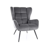 Samta atpūtas krēsls LOUIS VELVET pelēks Samta atpūtas krēsls LOUIS VELVET pelēks